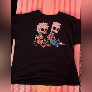 Simpsons Bart and Lisa Skeleton Shirt
